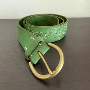 Linea Pelle Studded Western Belt - Sz Medium